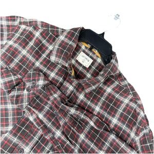 Captain Fin Mens Multicolor Plaid Flannel L/S Button Up Fall Shirt Large‎